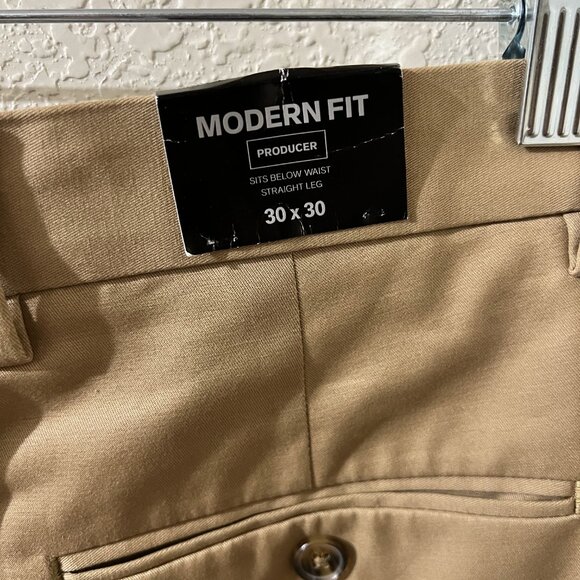 NWT Express Producer Modern Fit Khaki Dress Pants Size 30 30x30 Mens Jeans Dress - Picture 5 of 6